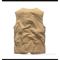 Wholesale Custom Men's Cotton Vest Jacket with Sleeveless